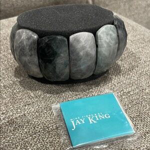 Jay King Black and Gray Stone Bracelet